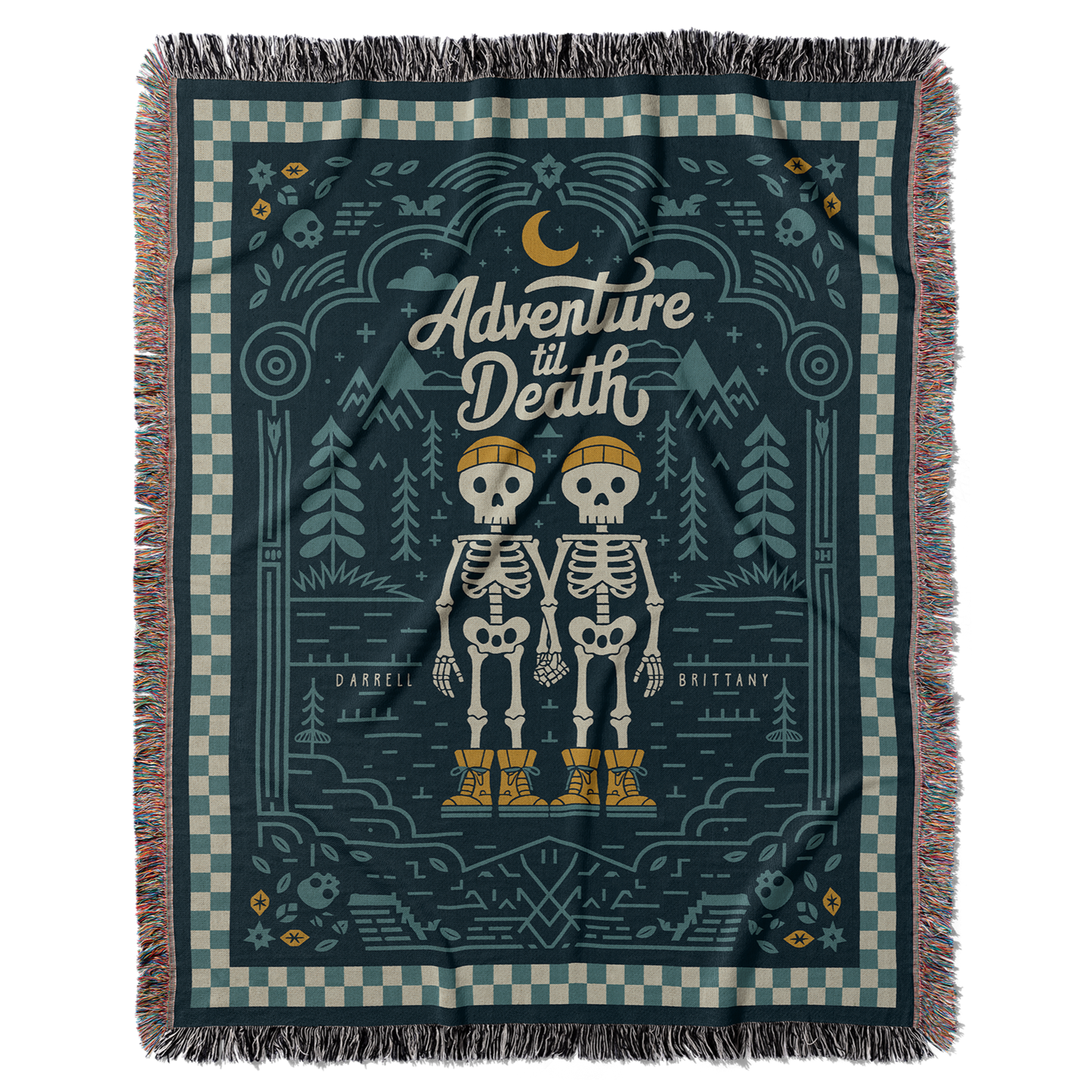 Personalized Adventure Til Death Woven Blanket