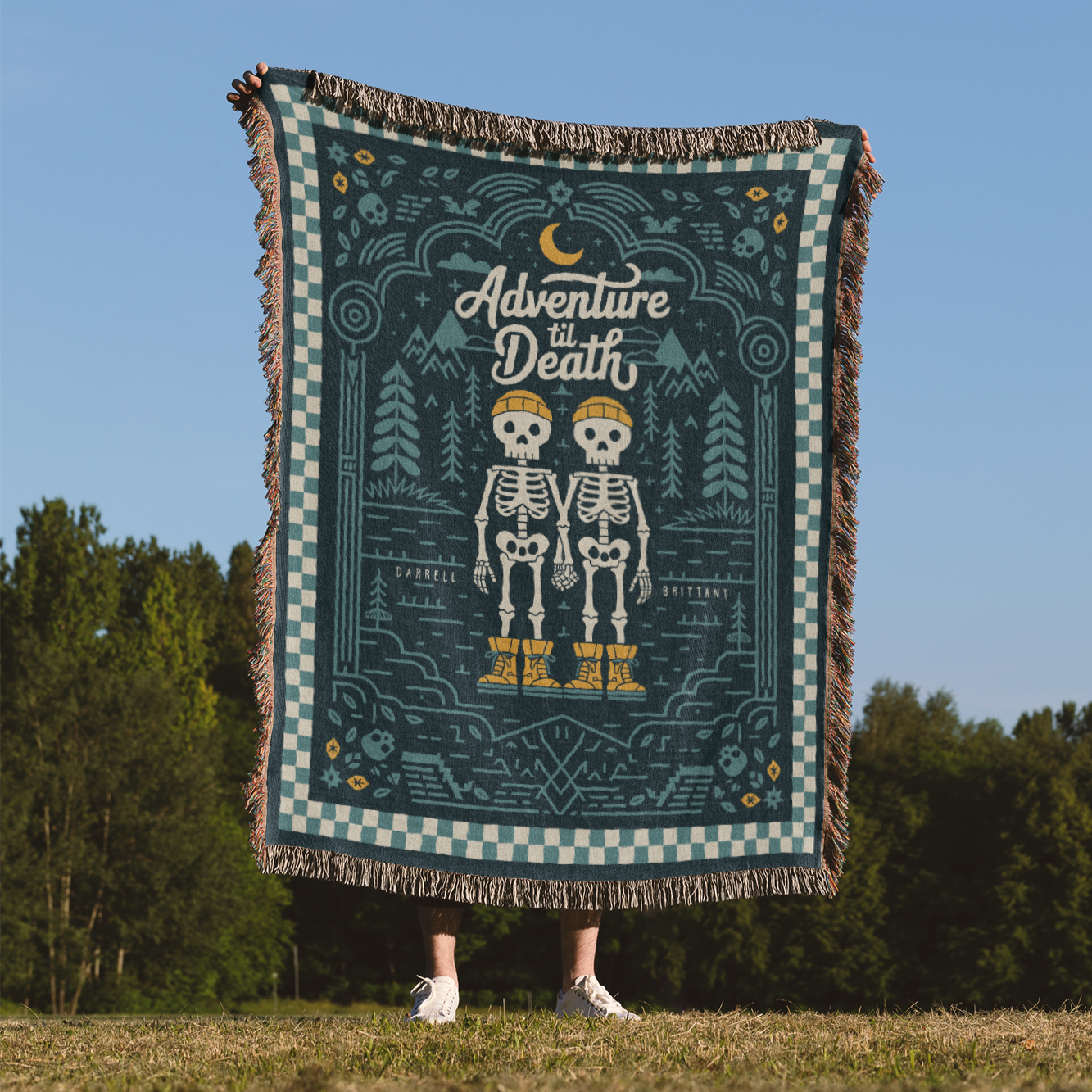 Personalized Adventure Til Death Woven Blanket
