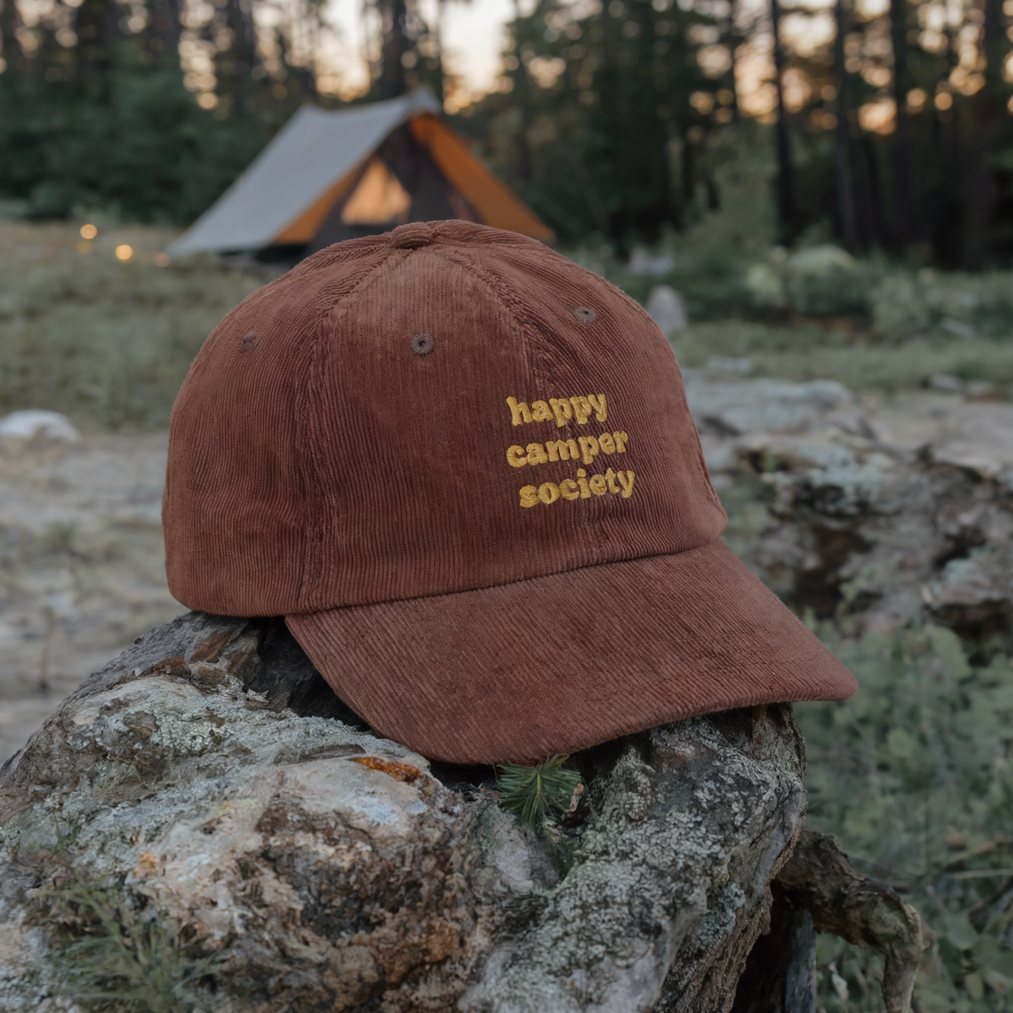 Happy Camper Society Corduroy Cap