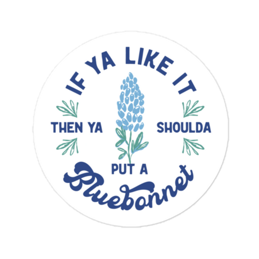 Bluebonnet Sticker - Campy Goods and Gear