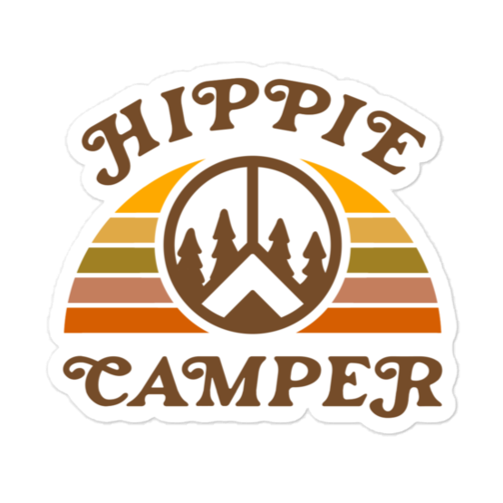 Hippie Camper Sticker - Campy Goods and Gear