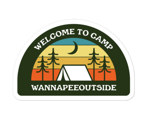 Camp Wannapeeoutside Sticker