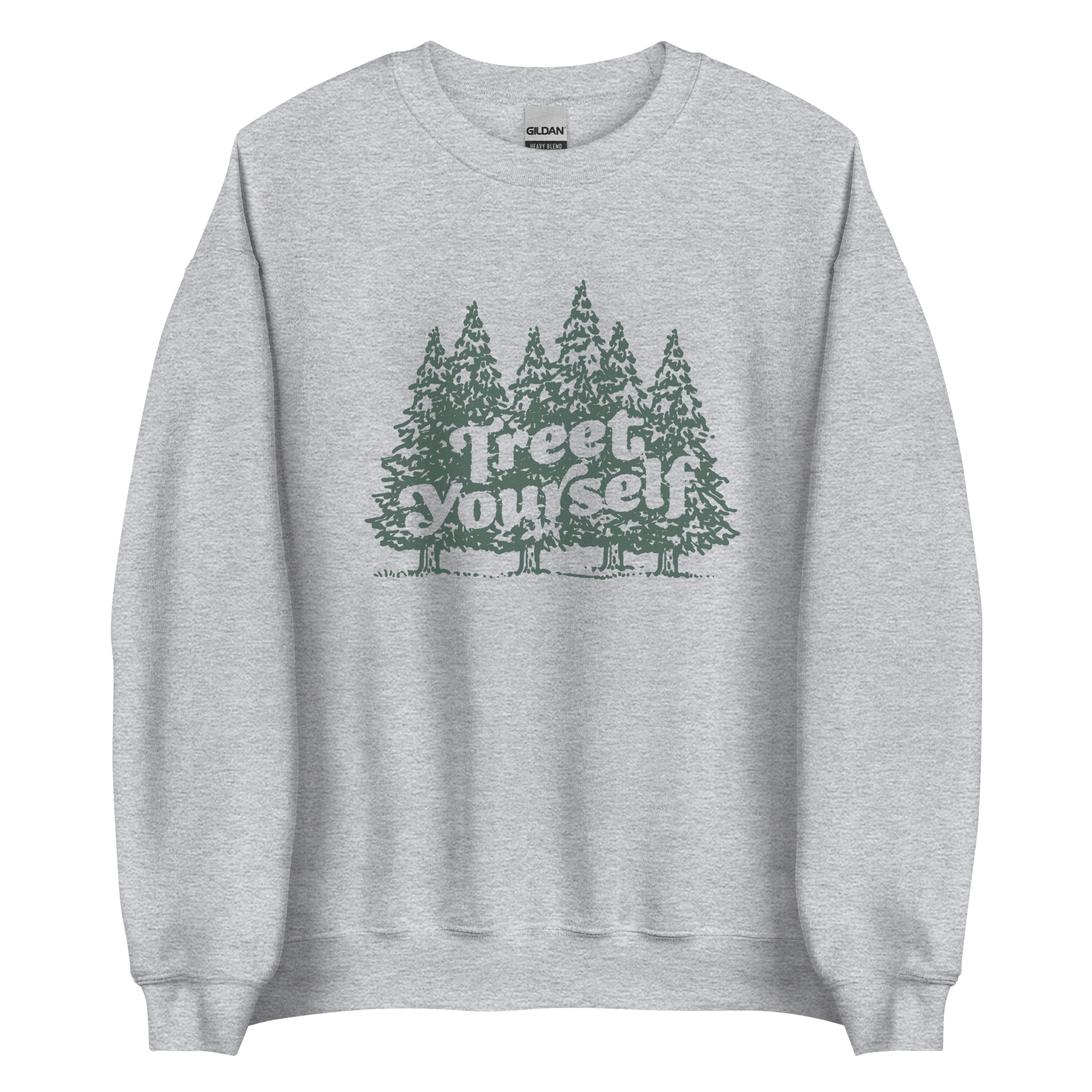 Treet Yourself Sweatshirt - Campy Goods and Gear