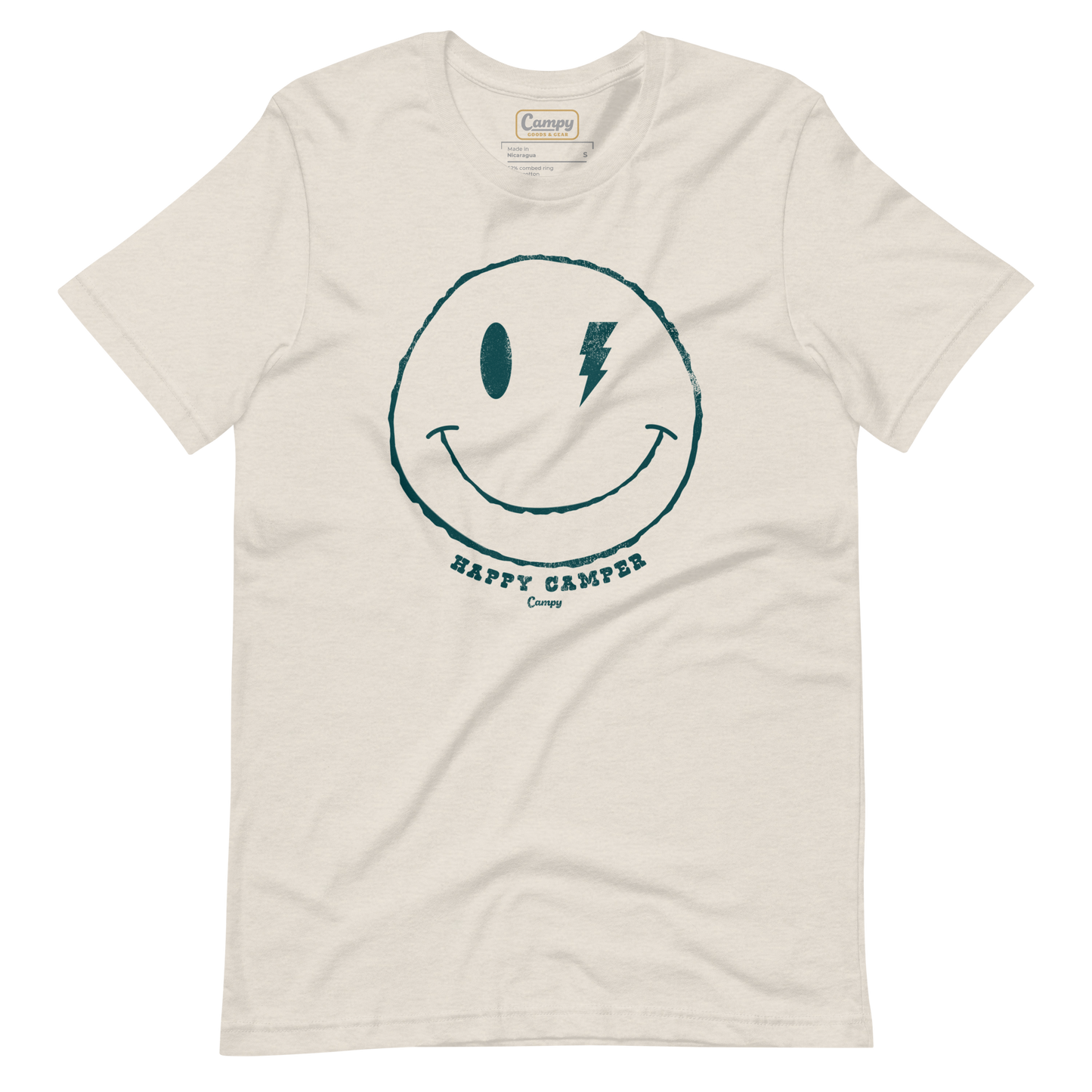 Happy Camper Tee - Green - Campy Goods and Gear