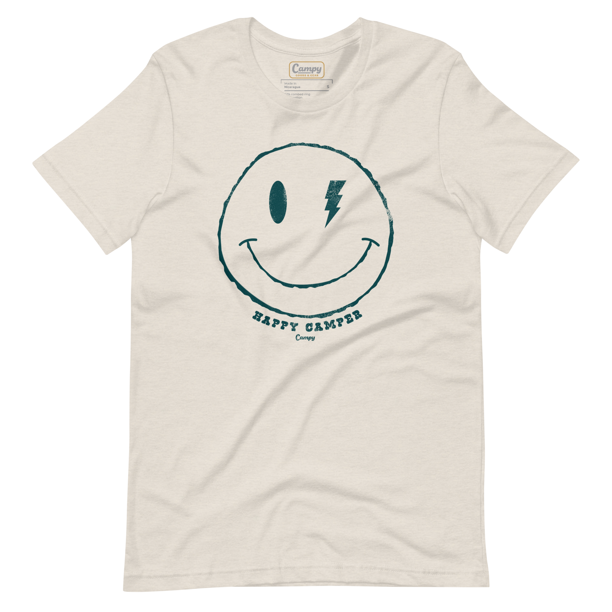 Happy Camper Tee - Green - Campy Goods and Gear