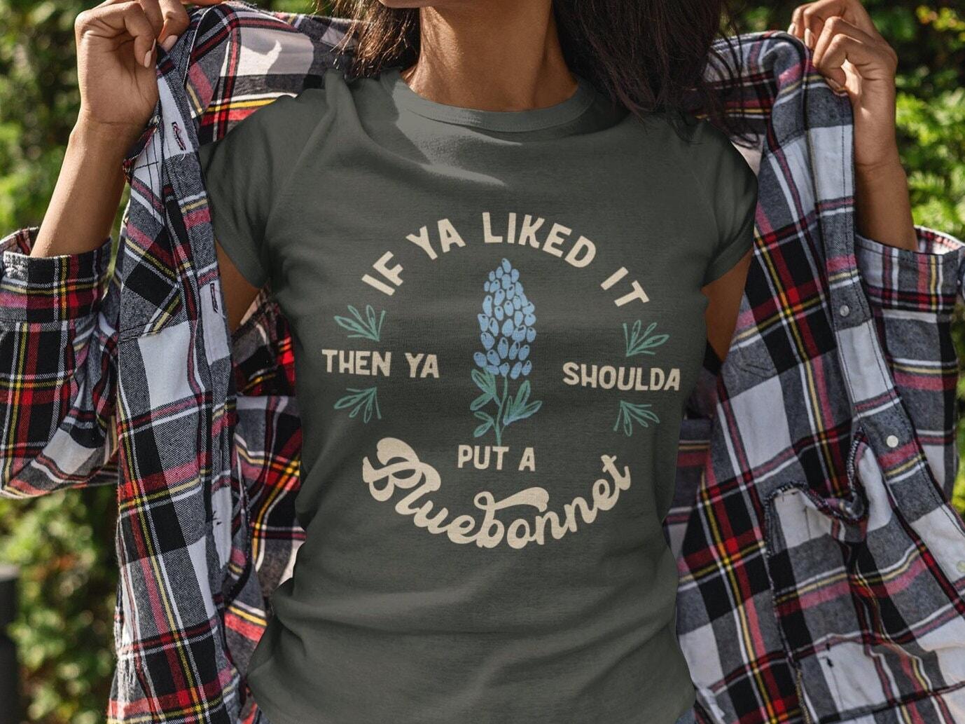 Queen Bee Bluebonnet Tee - Campy Goods and Gear