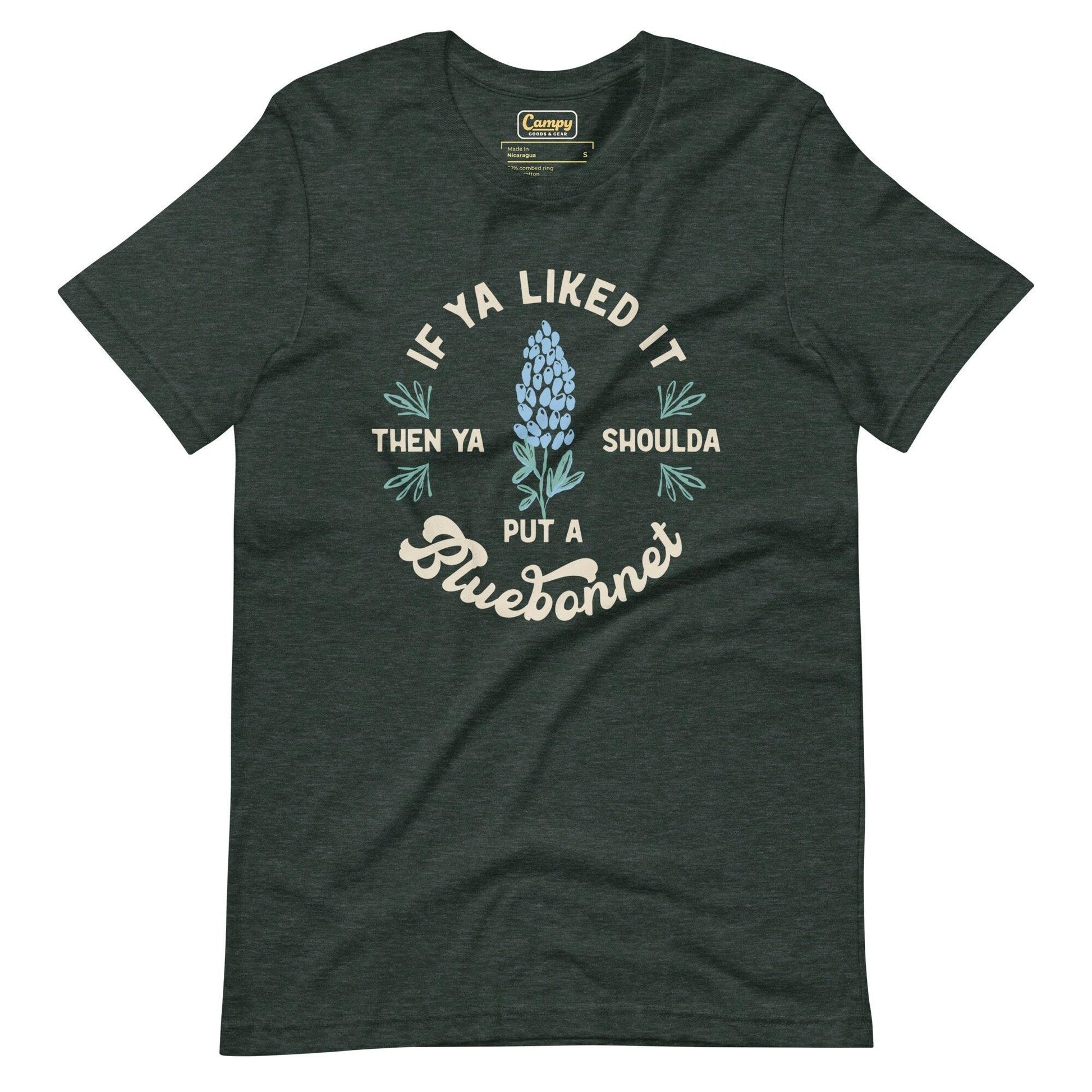 Queen Bee Bluebonnet Tee - Campy Goods and Gear