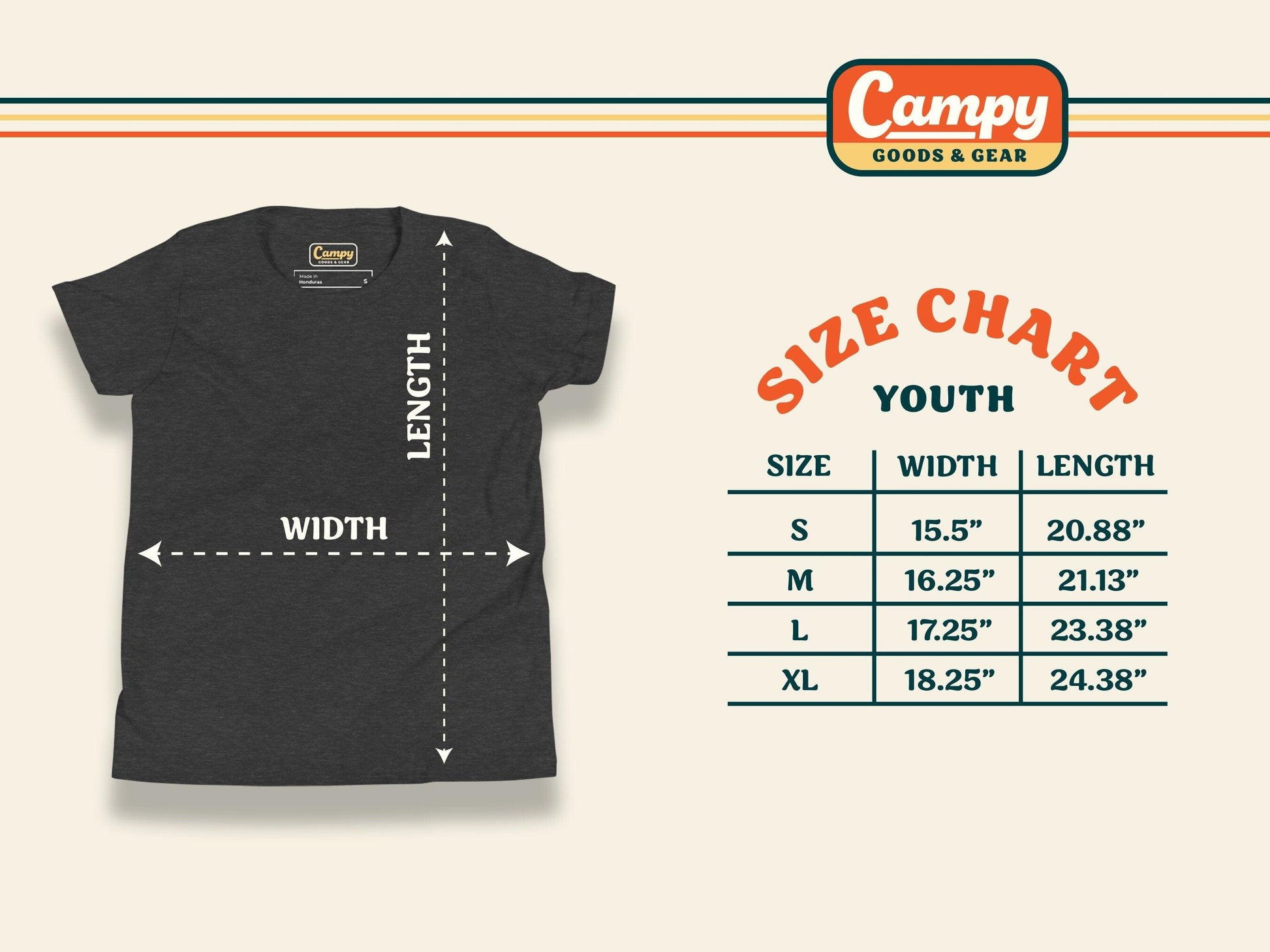 Camping Texas Youth Tee - Campy Goods and Gear