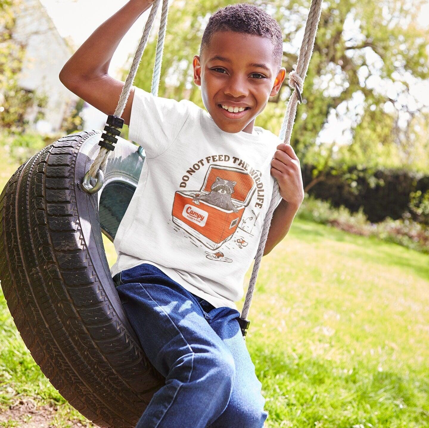 Don't Feed the Wildlife Youth Shirt - Campy Goods and Gear