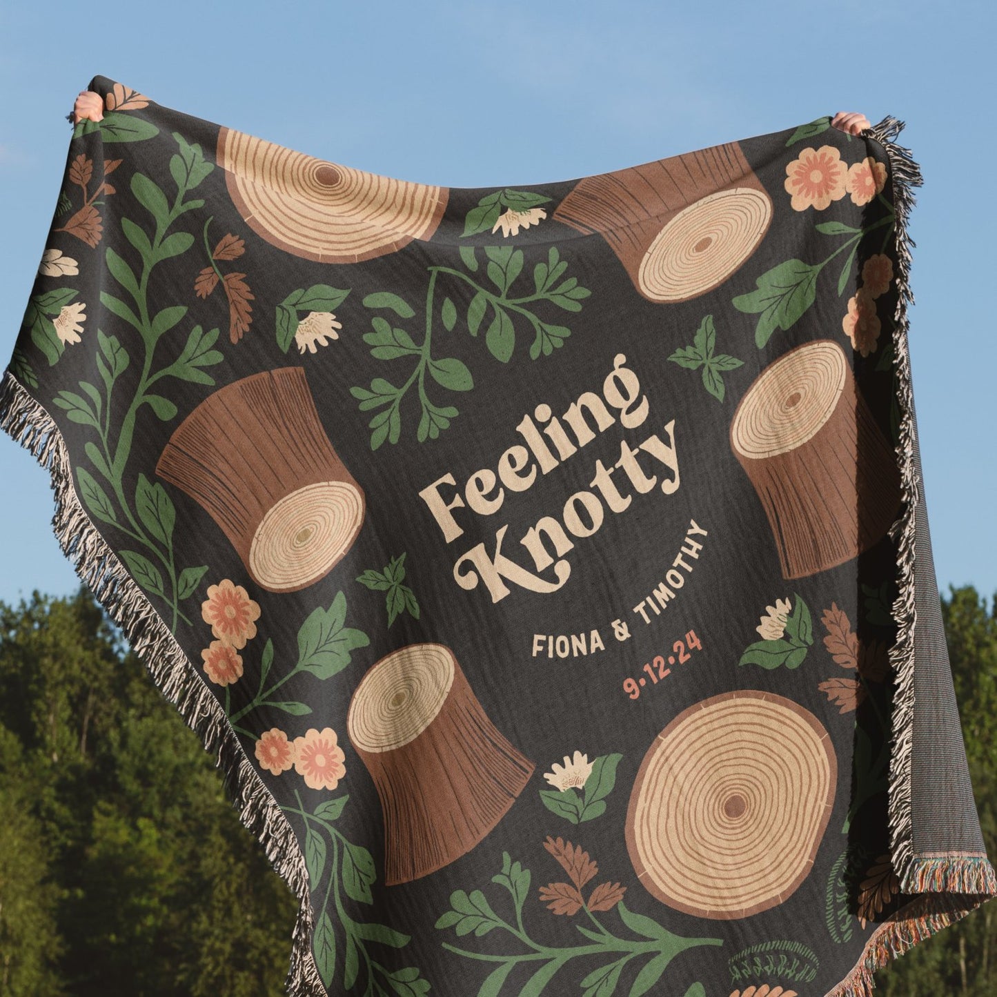 Personalized Feeling Knotty Woven Blanket