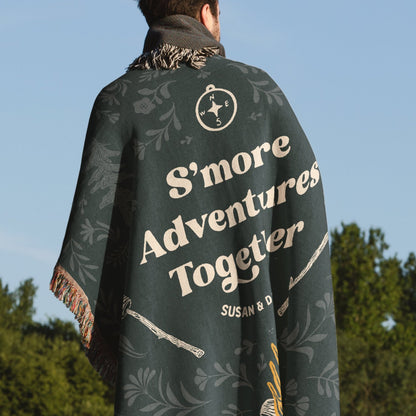 Personalized S'more Adventures Together Woven Blanket