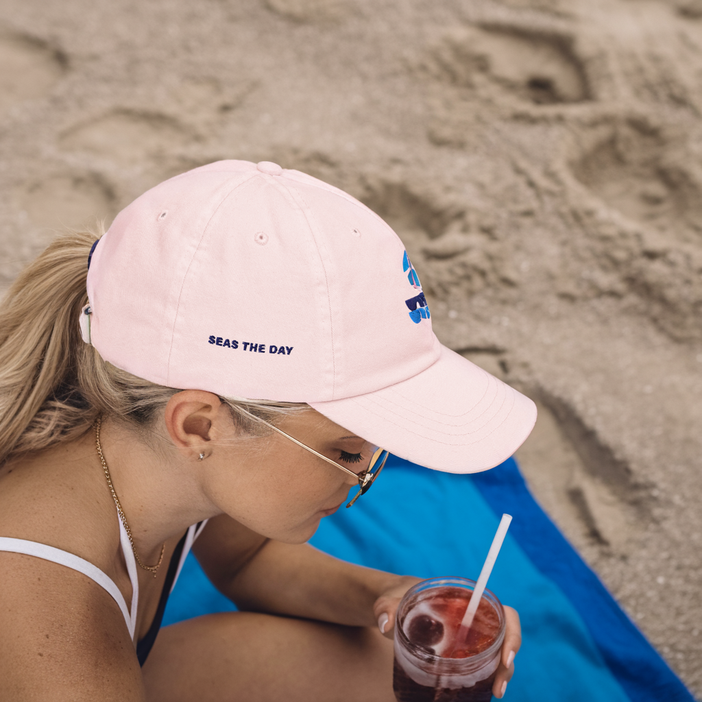 🌊 Seas The Day Chino Hat (Sunset Pink)