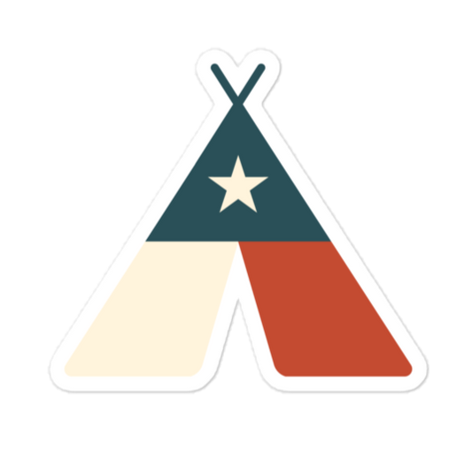 Texas Tent Sticker - Campy Goods and Gear