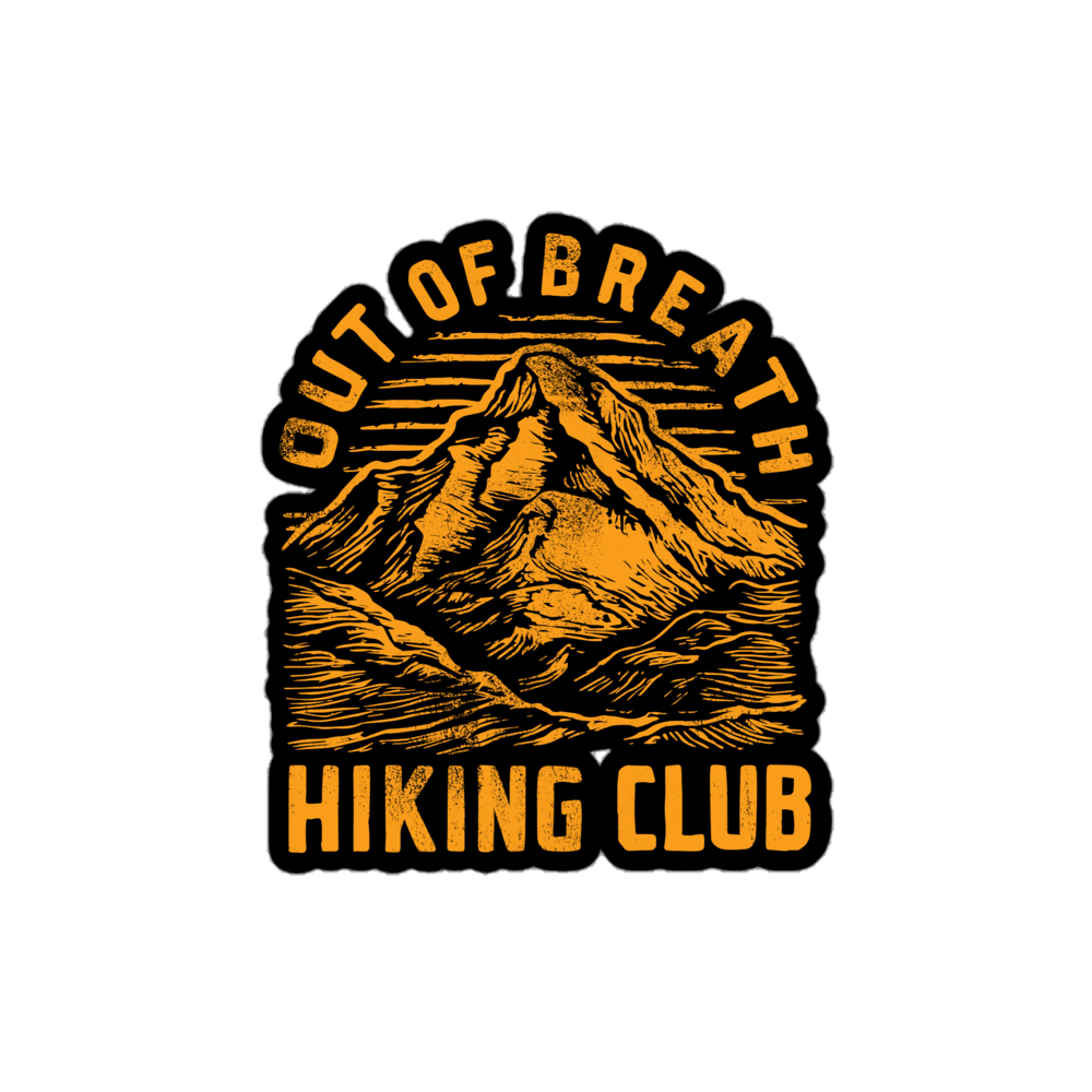 Out of Breath Hiking Club Sticker