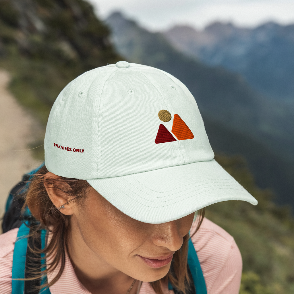 ⛰️ Peak Vibes Only Chino Hat (Dewdrop Mint)