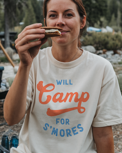 Will Camp For S'mores Adult Tee