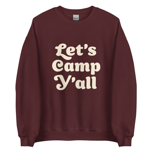 Let's Camp Y'all Sweatshirt - Campy Goods and Gear